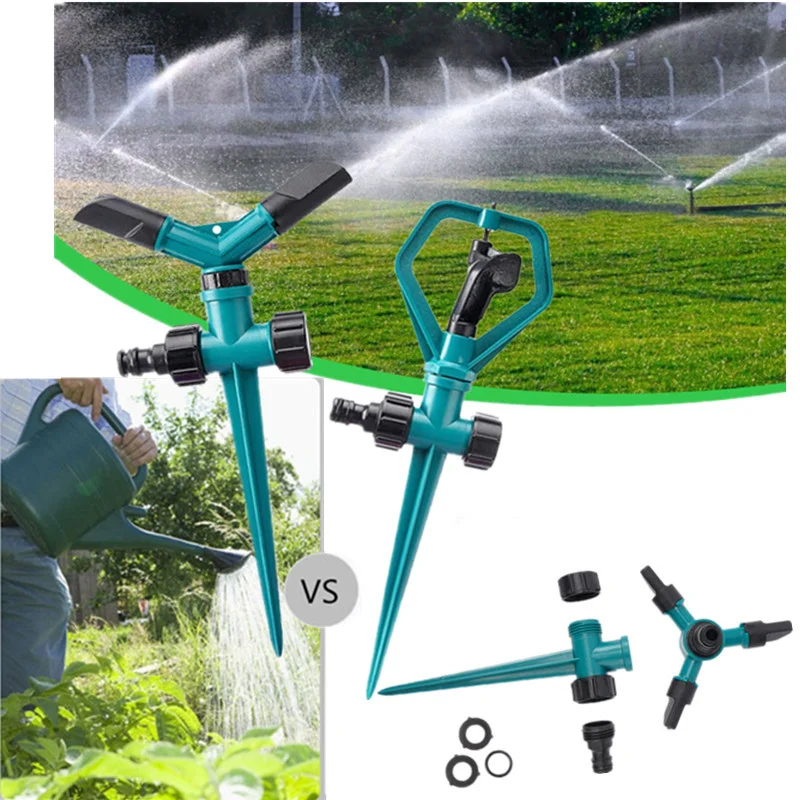 

Automatic Garden Sprinkler, Lawn Sprinkler, 360 Degree, Three Arm Rotating, Nozzle, Irrigation Tools