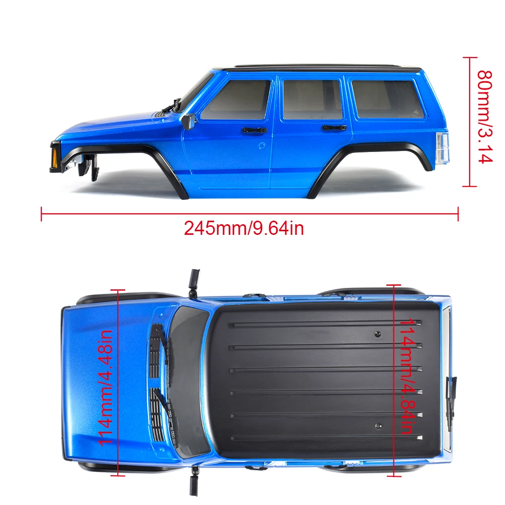 AUSTAR – coque de voiture RC 1:18, boîtier de voiture Jeep pour voiture sur chenilles 1/18 RC, pièces de mise à niveau originales