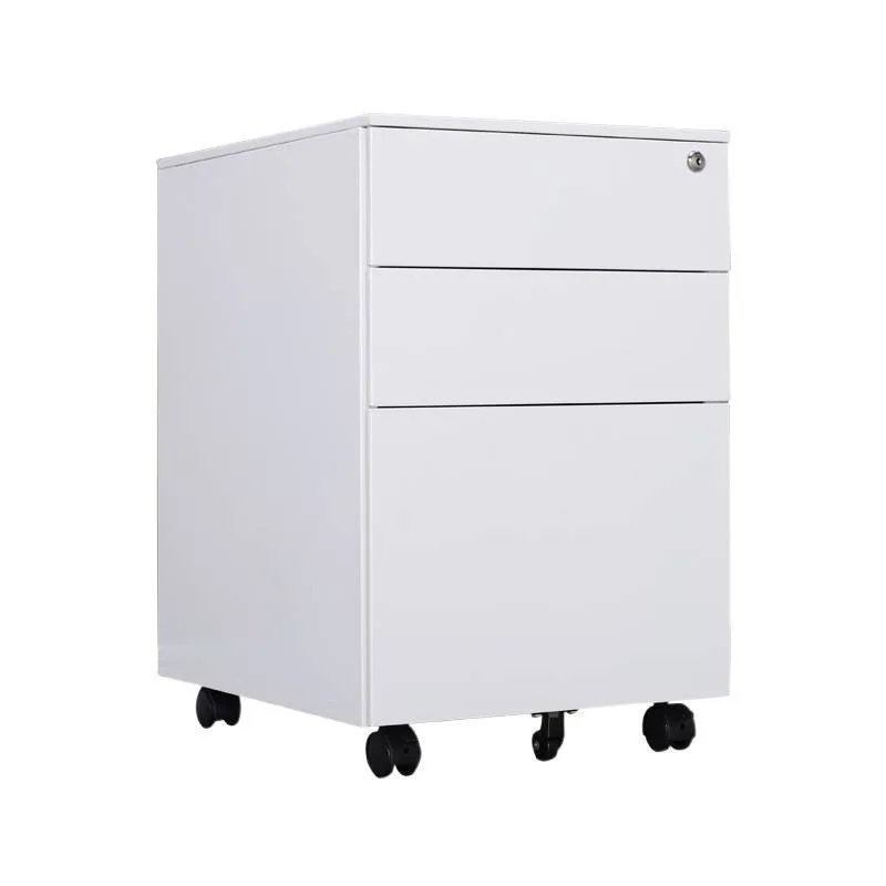 Movable movable cabinet with lock Data storage Small push cabinet