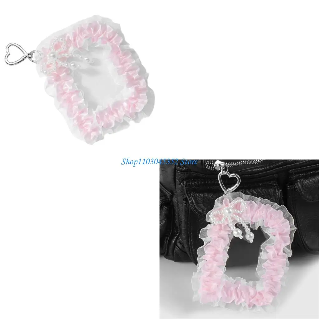 حامل بطاقات الصور الجميلة مع سلسلة مفاتيح من الدانتيل حامل بطاقات الصور حامي بطاقات الهوية حامل قلادة سلسلة المفاتيح هدايا #1