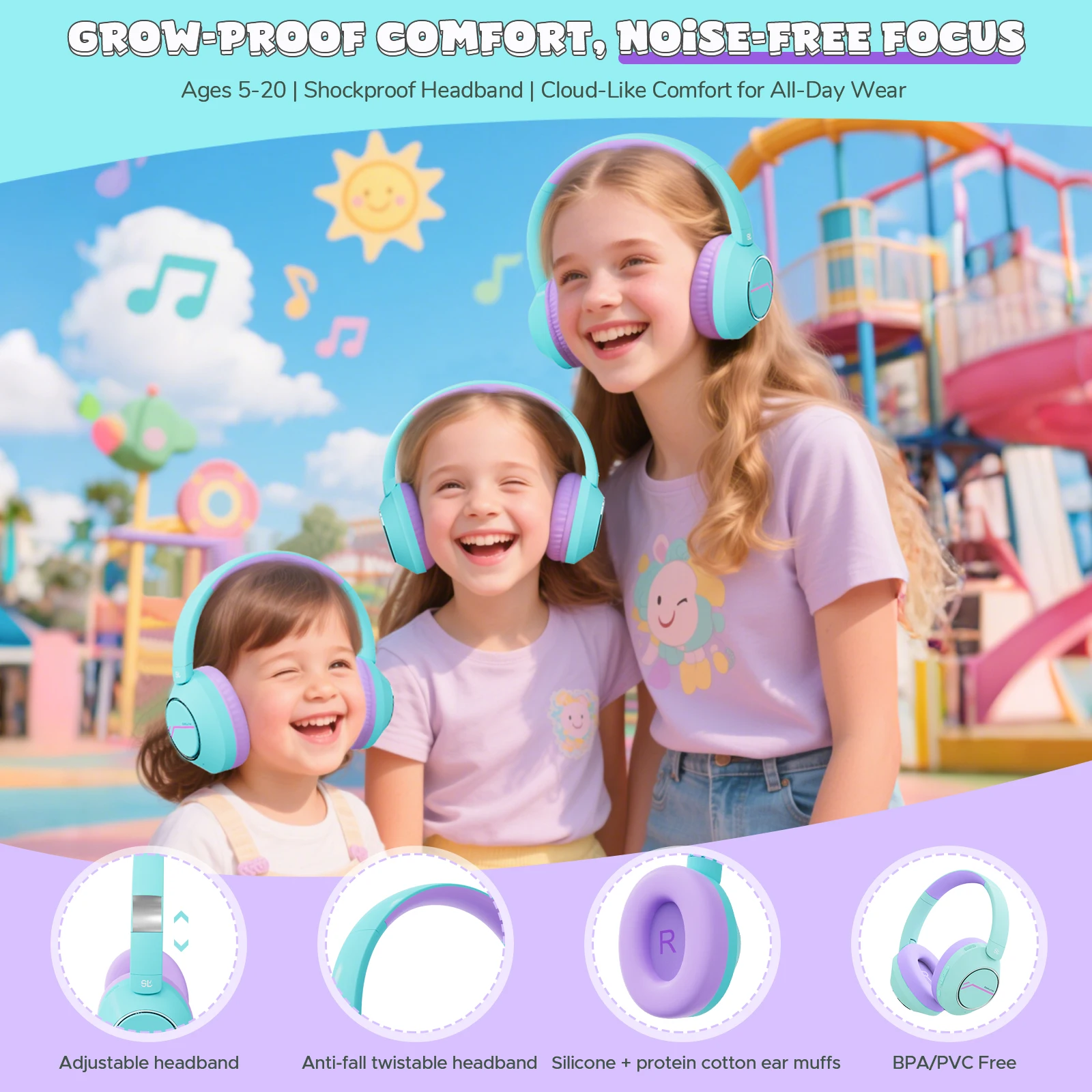 Nova1Pro Kids ANC Wireless Blu - Outdoor Sport Activities For Kids recension och pris
