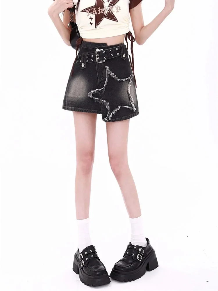 

Summer High Waist American Women Skirts Sexy Black Casual Chicly Tight Hip Skirts Female Y2K Slim Fashion Street Woman Skirts