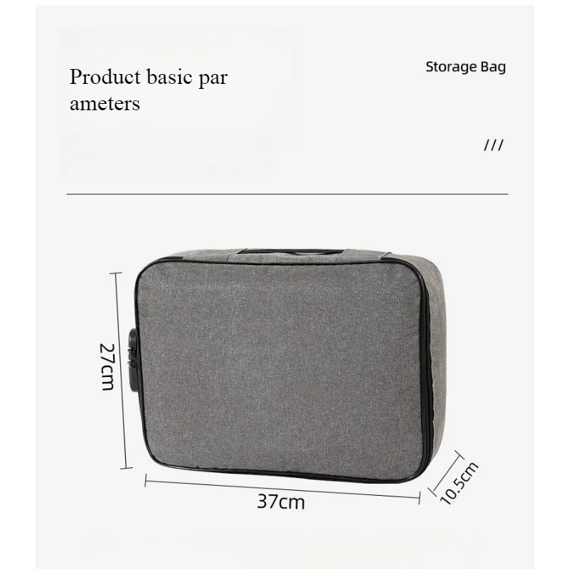 3-Layer Document Organizer Briefcase Folder Holder Men's Women's Bag Cover Purse Passport Home Safe Functional File Storage Case view 6