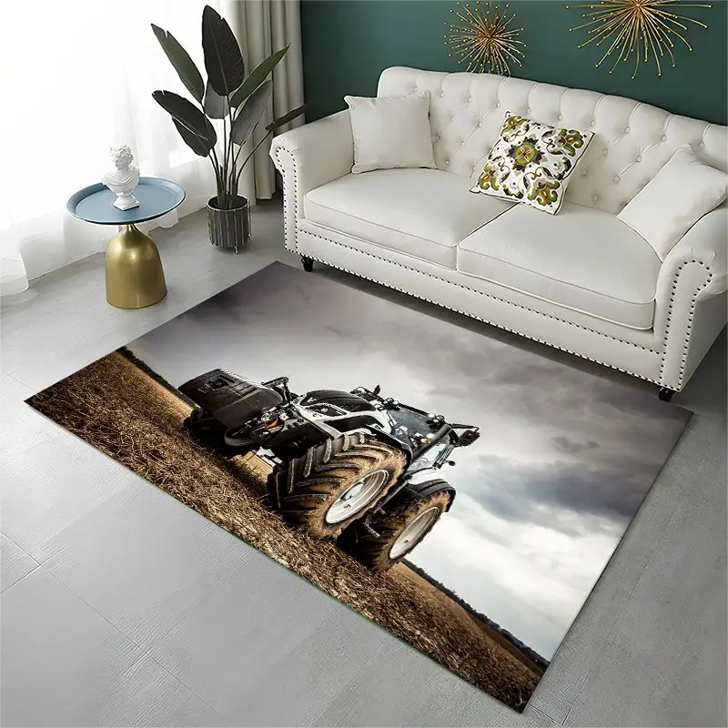 Classic Tractor Car Scenery Large Area Rug Non-slip Durable Carpet for Bedroom Living Room Sofa Doormat Home Decor Floor Mat