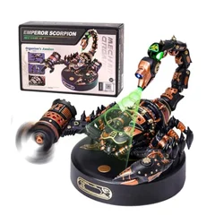 Robotime MI04 Mechanical Plastic Model Kit Emperor Scorpion Model Kit 123 Pieces 3D Puzzle Gift for Men Teens/Engineer/Hobbyist