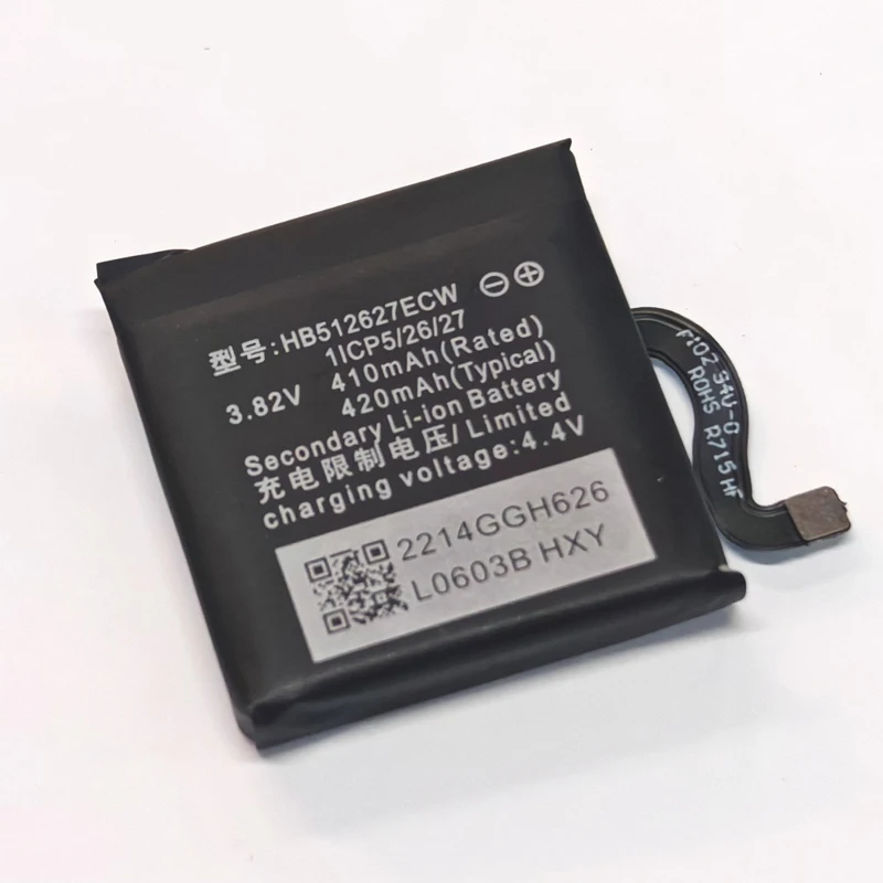 HB512627ECW Watch Battery 420mAh Li-lon Batteries for Huawei Watch 2/Watch 2 Pro/Watch GT+Smart