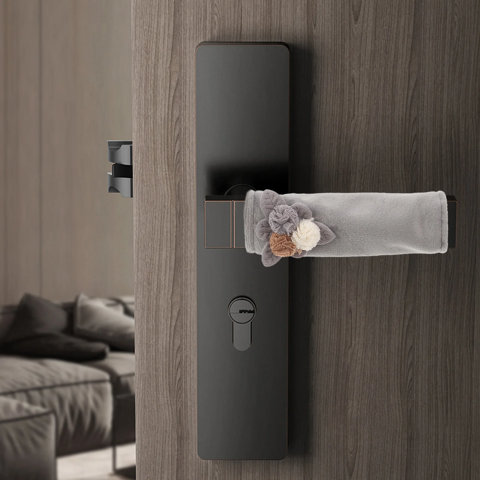 

Handle Cover Soft Fabric Anti-Collision Protection Washable Reusable Household Door Knob Protective Glove For Home