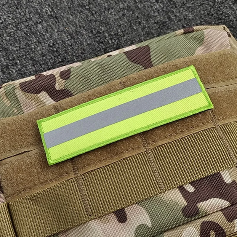 Reflective Double-Sided Fabric Patch Patch Identification Armband Outdoor Bag Clothing Accessories Medium-ABHG