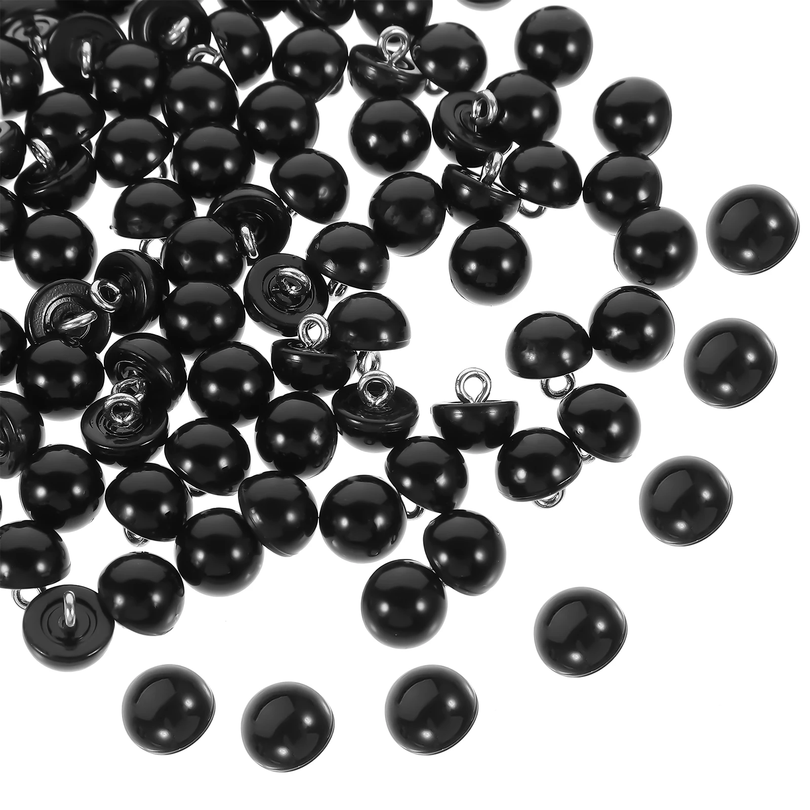 

100 Pcs Pearl Buttons Plastic Clothing Rivets Costumes Outfits Decorative Sewing DIY Accessories Wedding Dress Retro Glass