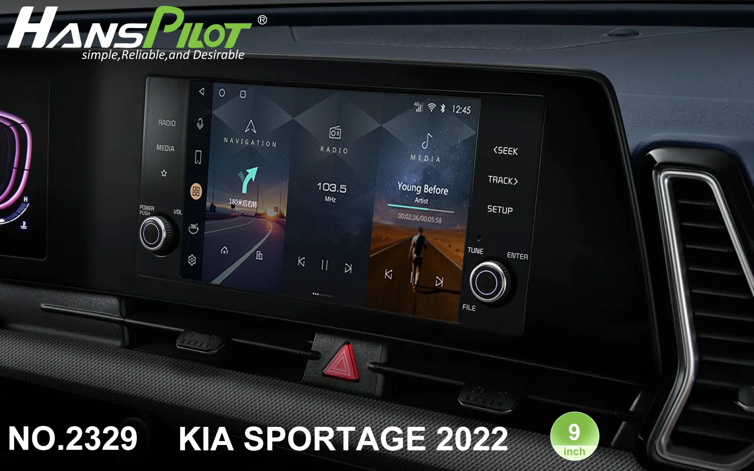 Android 12 Car AVN Radio DVD Stereo For Kia sportage 2021 2022 2023 Design For CarPlay AndroidAuto