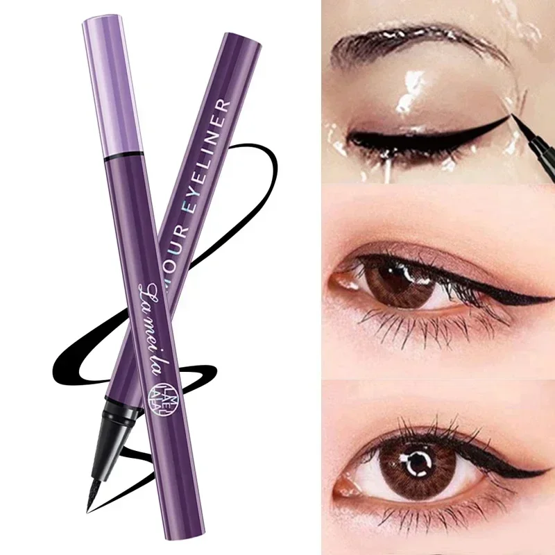 Waterproof Long Lasting Matte Eyeliner Pencil Quick Drying Black  Easy To Color Liquid Eyeliner Pigment Pen Eyes Makeup Cosmetic