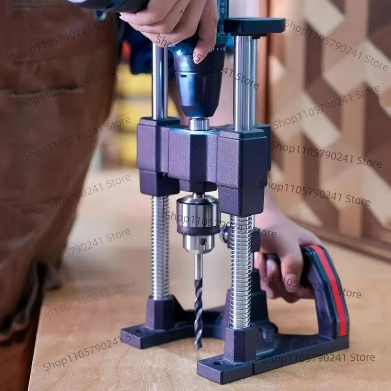 For drilling in wood, aluminum profiles and angled angles - Versatile vertical drilling and tapping guide with graduations