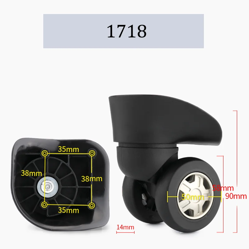 Suitable For Samsonite 1718 Universal Wheel Trolley Case Wheel Replacement Luggage Pulley Sliding Casters Wear-resistant Repair