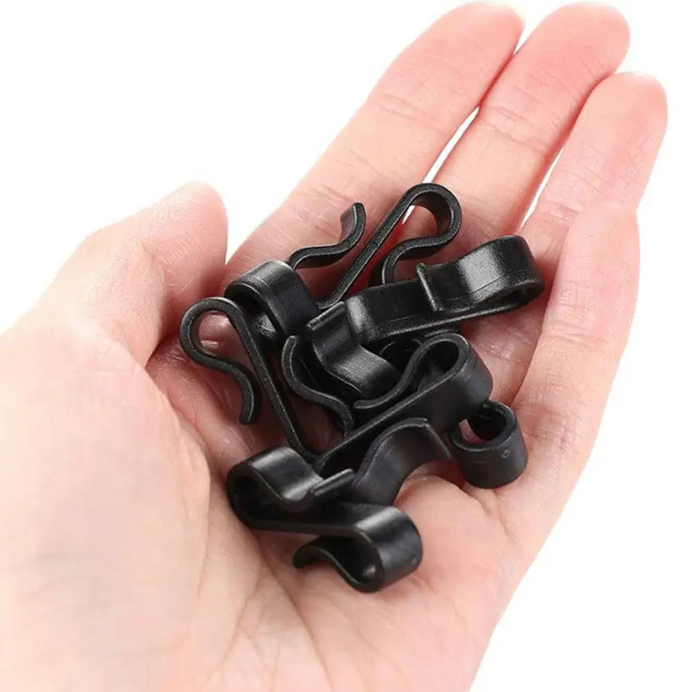 50Pcs Plastic S Hook Light Clips Outdoor Hanging Hooks for String Lights Christmas Decoration Clips Secure Windproof