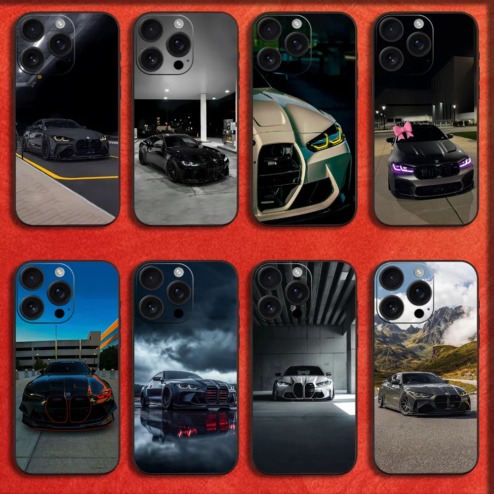 

Red Blue B-BMWES Car Phone Case For iPhone 16,15,14,13,12,11,Pro,XS,Max,XR,Plus,E,Mini Black Shockproof Cover