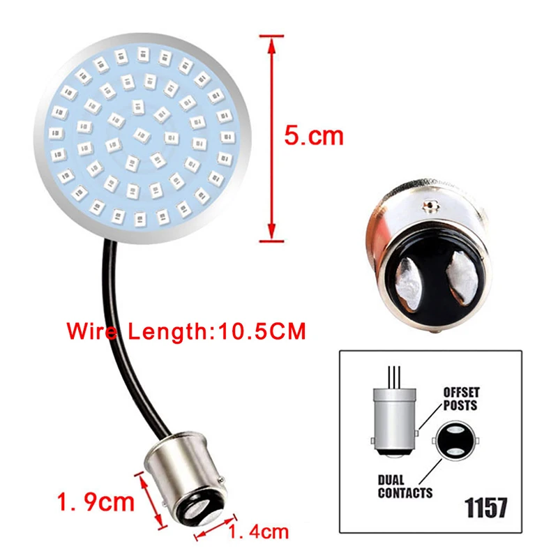 1 زوج دراجة نارية 48SMD 1157 مآخذ مصباح إشارة الانعطاف LED أبيض أصفر مؤشر LED 1157 أضواء وقوف السيارات ضوء الفرامل ل هارلي