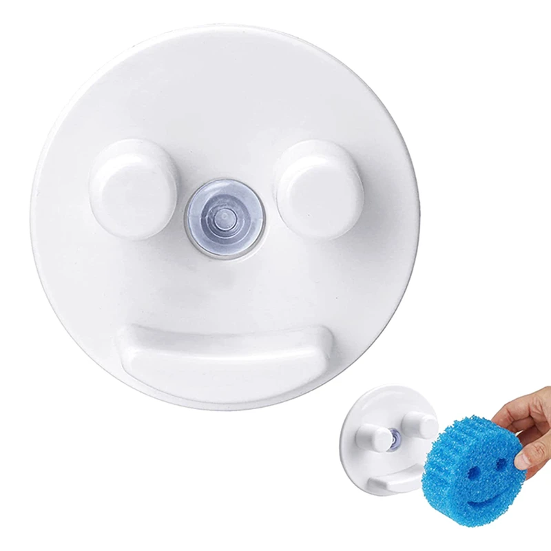 

Sponge Holder Suction Cup Smiling Face Sponge Holders for Kitchen Sink Bathroom Organizer Holding Smile Sponges Rack