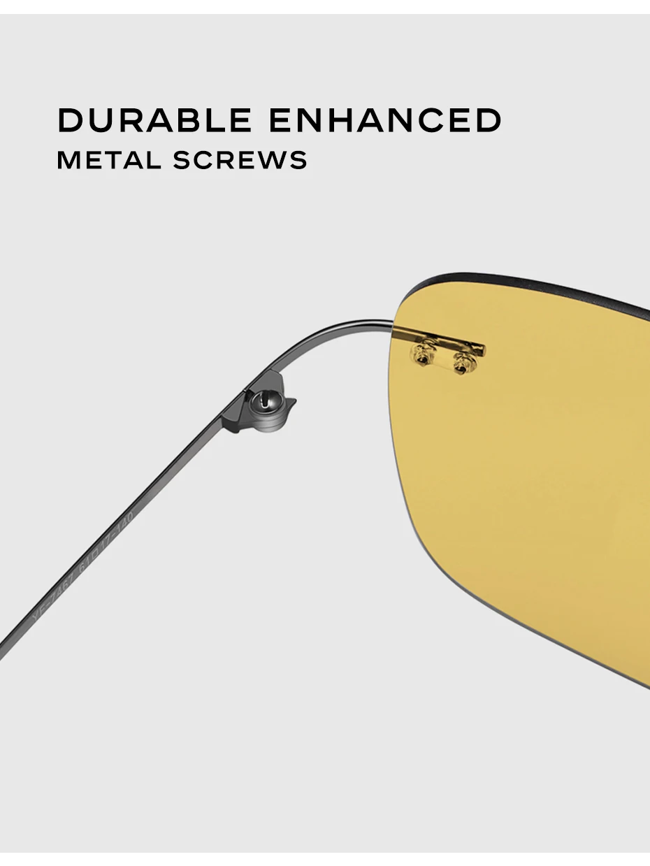 CAPONI Square Herren Sonnenbrille Nachtsicht photo chrome randlose Sonnenbrille hochwertige klassische Design UV400 Brille bsys7467 – Detail 8