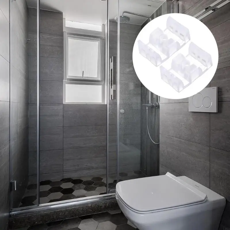 L43A Frame Glass Shower Door Bumpers Set of 8 Clear Anti Collision ABS Buffers Pad
