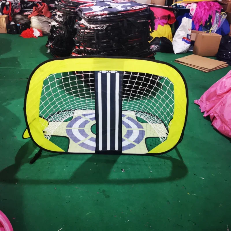 Soporte portátil para portería de fútbol para niños con red, equipo deportivo móvil plegable para exteriores para niños