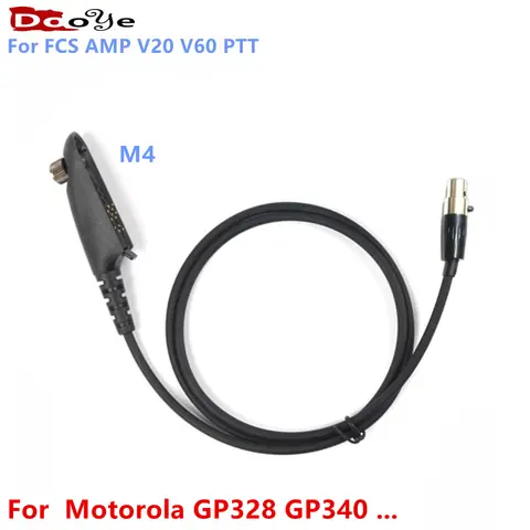 FCS AMP 전술 헤드셋 V20 V60 ptt는 케이블 어댑터, 커넥터 표준 kn6을 Motorola 라디오에 연결합니다. GP328 GP338 GP340 GP140