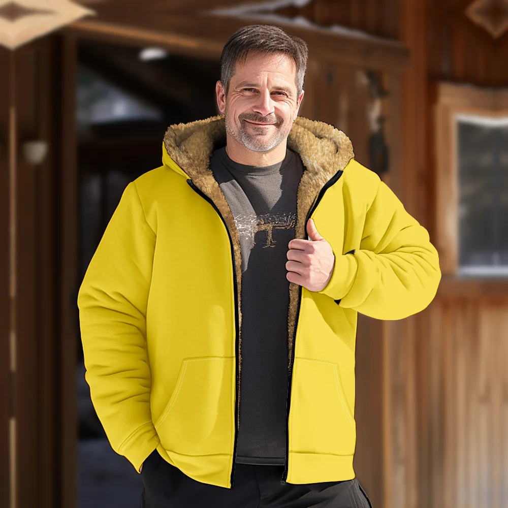 Abrigos de chaquetas de invierno para hombre, ropa de algodón con patrón amarillo a la moda, abrigo, vestido impermeable para fiesta