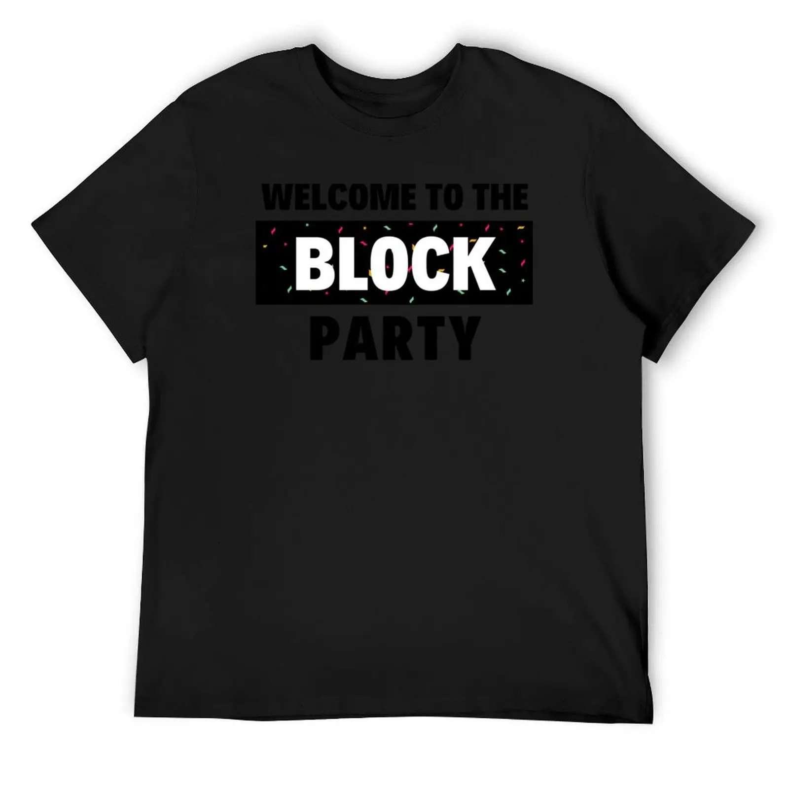 Welcome to the Block Party T-Shirt anime clothes tops compression shirt men