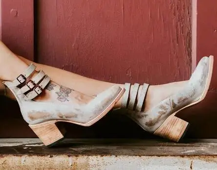 Flache Klassische Sandalen für Damen, Afrikanischer Stil, Quadratischer Absatz, Hohe Absätze, Klobige Freizeitschuhe, Schnürung, Runde Zehenpartie, Riemen, Blockabsatz – Detail 12