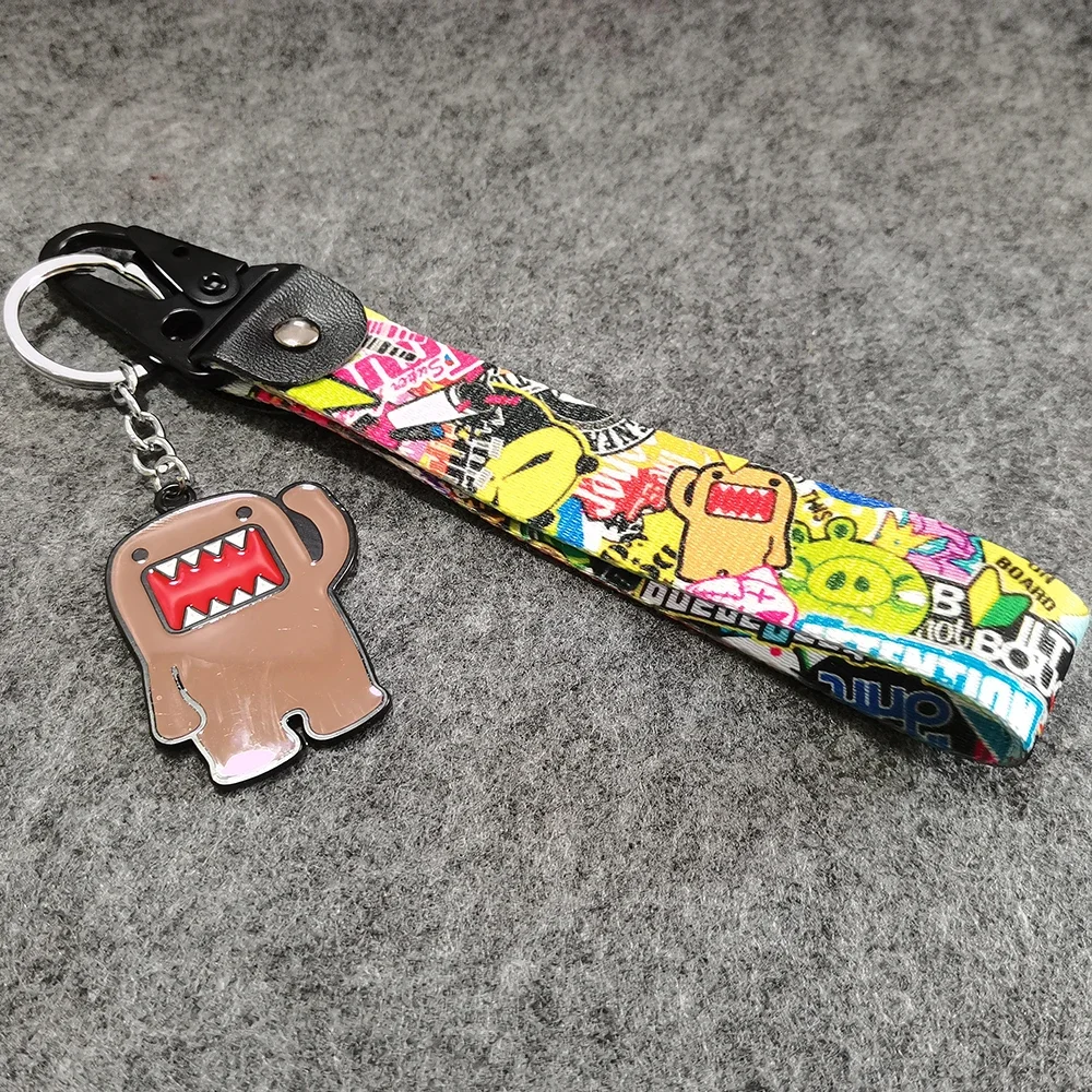 

JDM Racing Keyring 3D Domo Metal Keychain Nylon Keyring Auto Key Steel Spring Clip Key Starp Key Pendant Lanyard Accessories