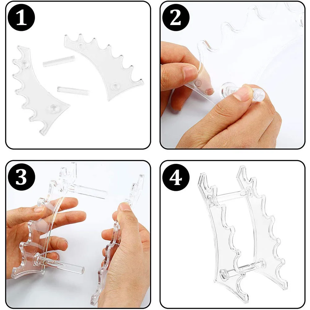 Espositore a 4 Pezzi a Forma di Arco in Acrilico Premium per Penne, Matite, Lucidalabbra, Penne Stilografiche, Pennelli da Trucco, Negozio al Dettaglio