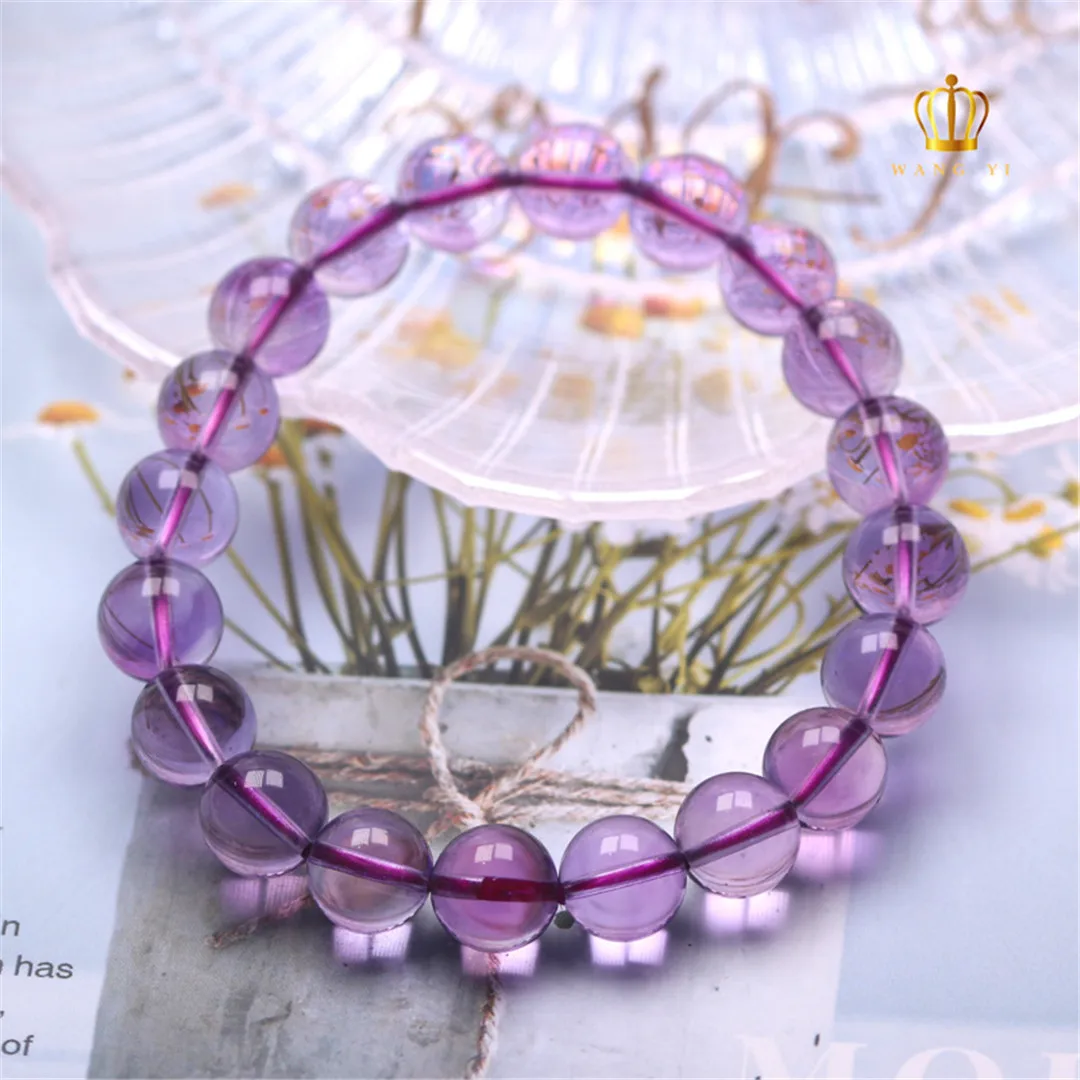 Natural Purple Amethyst Stone Bracelet Jewelry For Women Men Wealth Gift Beads Reiki Gemstone Crystal Strands AAAAA 7-10mm