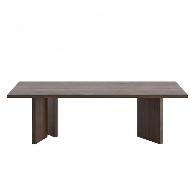 Modern minimalist design wooden table and chair set  8 seats 10 seats restaurant luxury dining table office conference table
