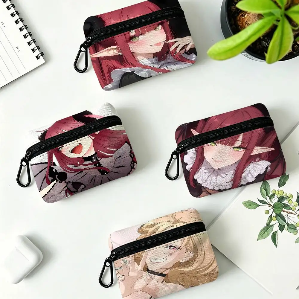 M-My Dress-Up Oxford Cloth Zipper Wallet Multifunctional Hanging Coin Bag For Credit Cards Keys Coins Earbuds