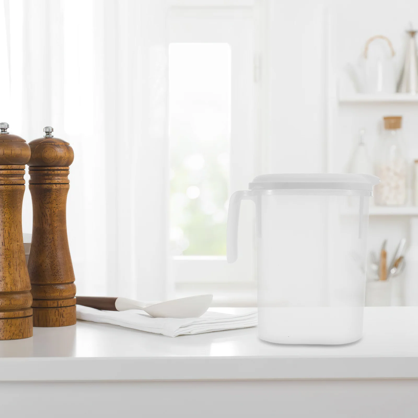 

1800Ml Plastic Water Pitcher with Lid Extra Large Capacity Bpa Free Safe Jug for Hot and Cold Drinks Tea Juice Kitchen Storage