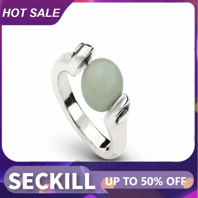 

Round Light Green Pearl Ring for Women, Unique Jewelry, High Quality, Original, New Product, Spain,