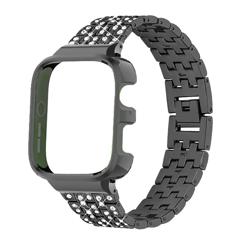 Diamond Watchband For HUAWEI WATCH FIT 3 Metal Strap Case Protector For Huawei Watch Fit 3 Bracelet For huawei fit 3 Shell Cover