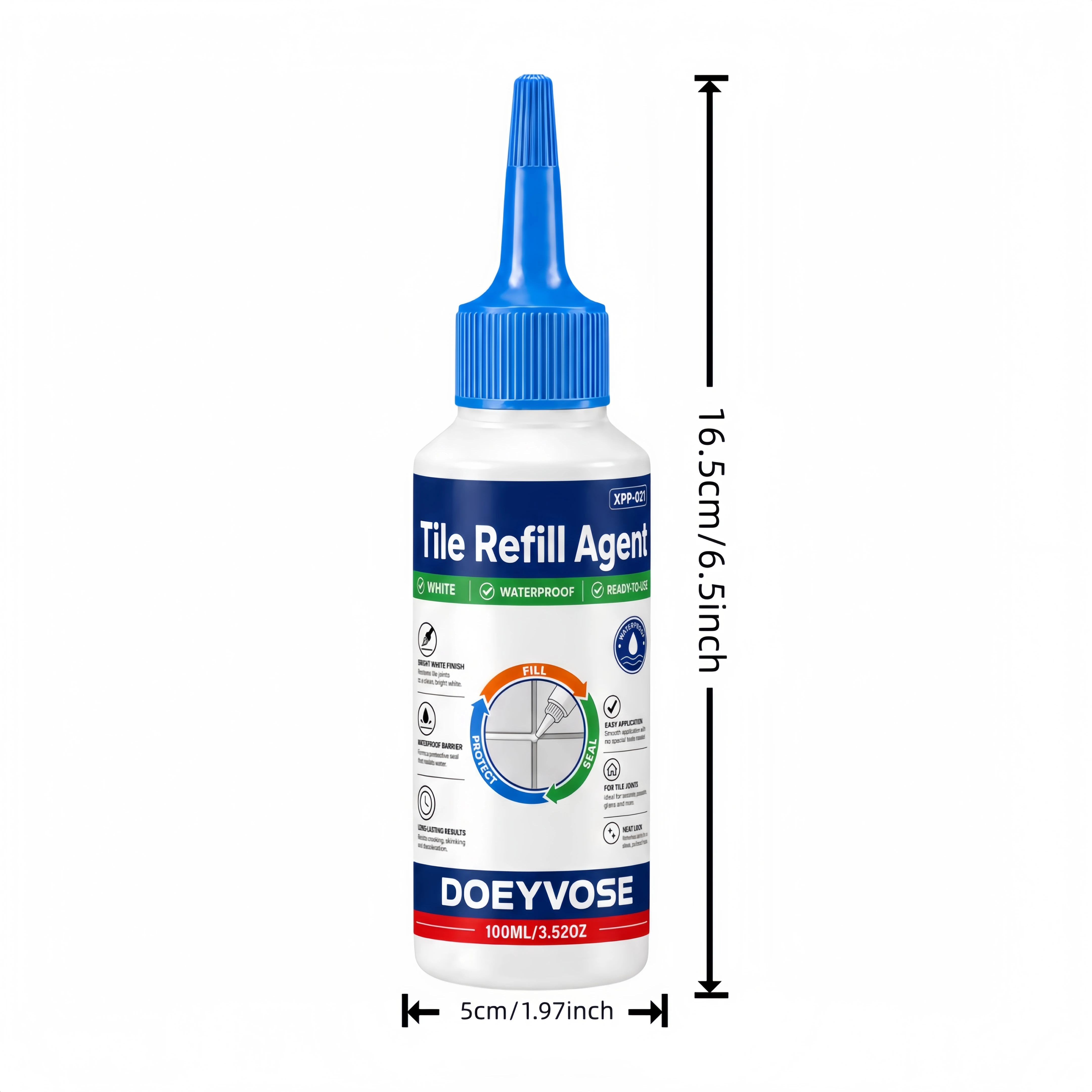 White Ceramic Tile Joint Repair Sealant 150ml Waterproof Grout Reviver for Balcony Shower Wall Tile Gaps