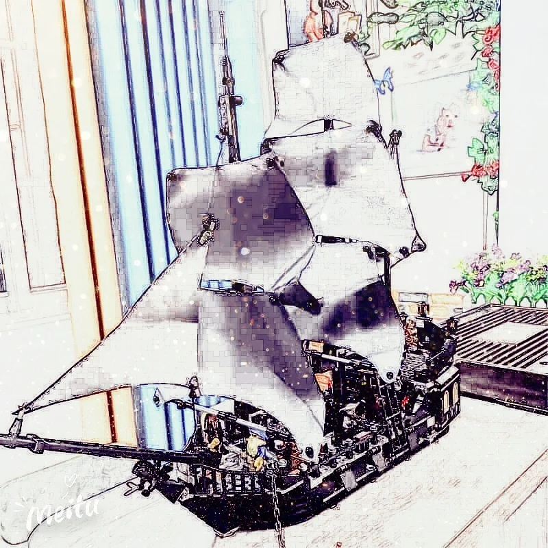 

A Entertainment Moc Toy 2025 NEW 10365 Sparrow's Pirate Ship Vessel Sailboat Ship Model Assembling For Kids Adult Birthday Gifts