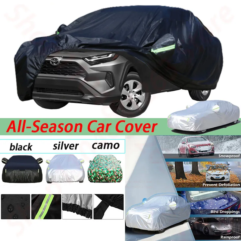 

Windproof Car Cover for Toyota Rav4 2019-2024 All Weather Waterproof Sun Rain UV Dust Snow Protection Outdoor Covers