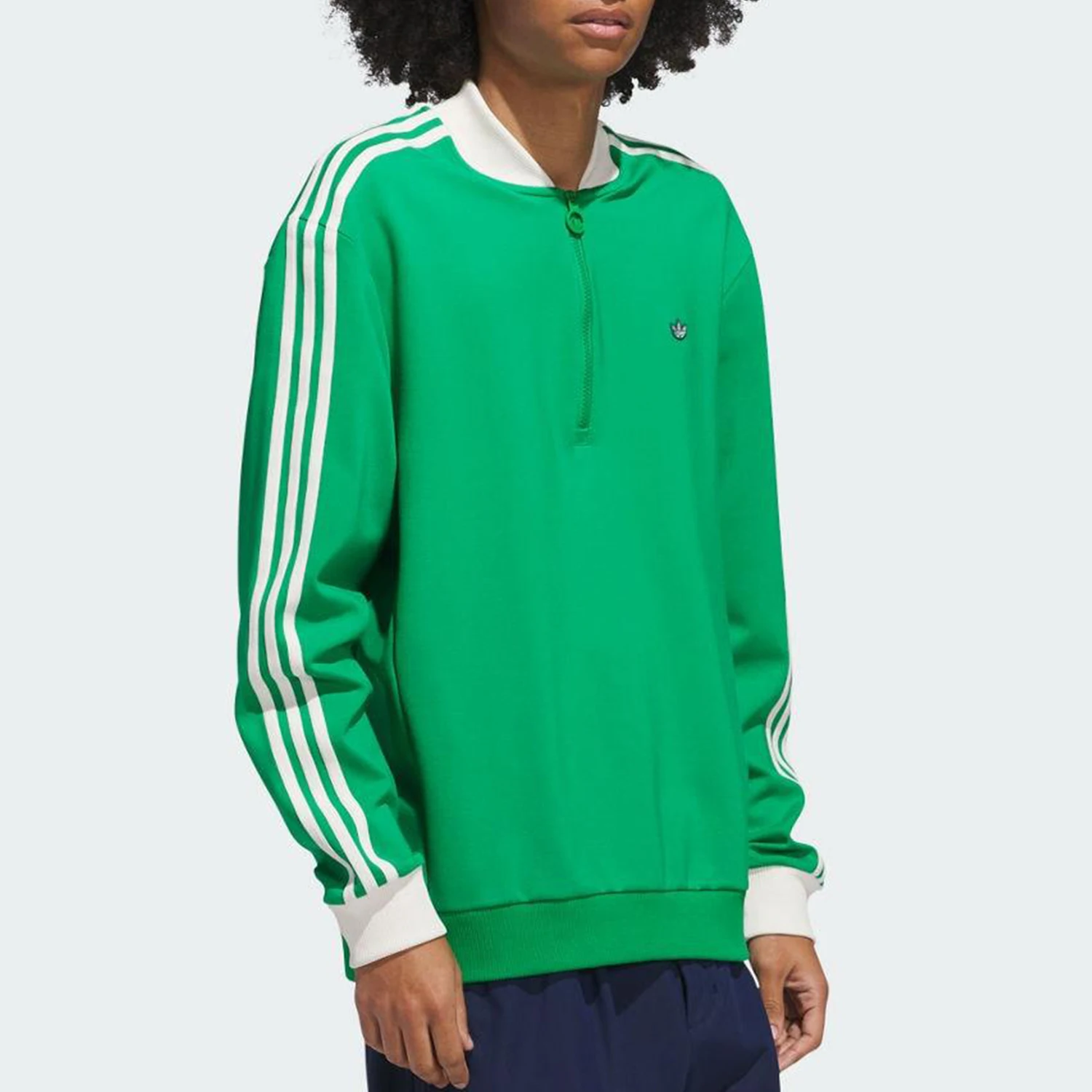 Adidas Originals Trefoil Men's and Women's Half-Zip Athletic Stand Collar Sweatshirt JP2061