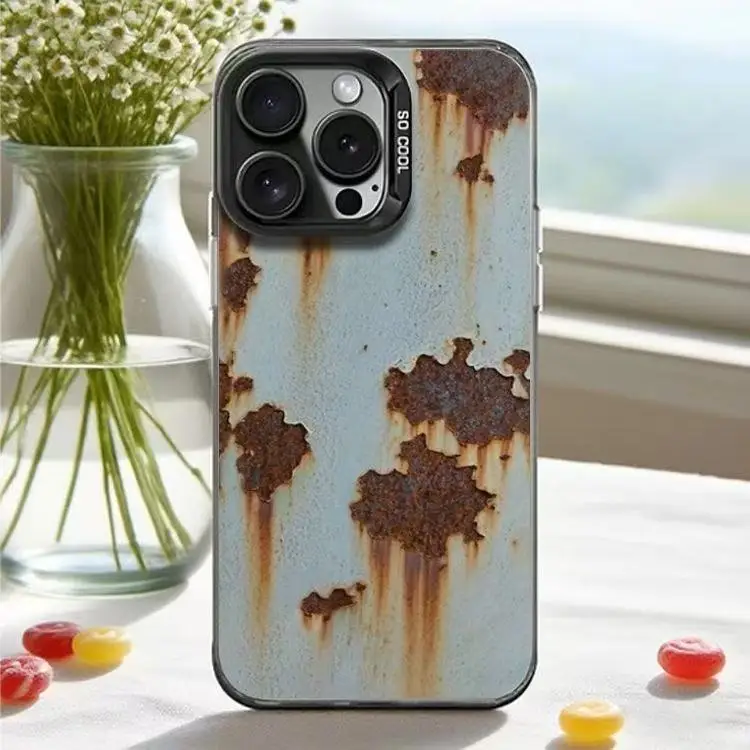 Ретро ржавый чехол для телефона iPhone 16, 15, 14, 13, 12, 11 Pro/Max/Plus, противоударный задний чехол с защитой от отпечатков пальцев Ретро ржавый чехол для телефона iPhone 16, 15, 14, 13, 12, 11 Pro/Max/Plus, противоударный задний чехол с защитой от отпечатков пальцев