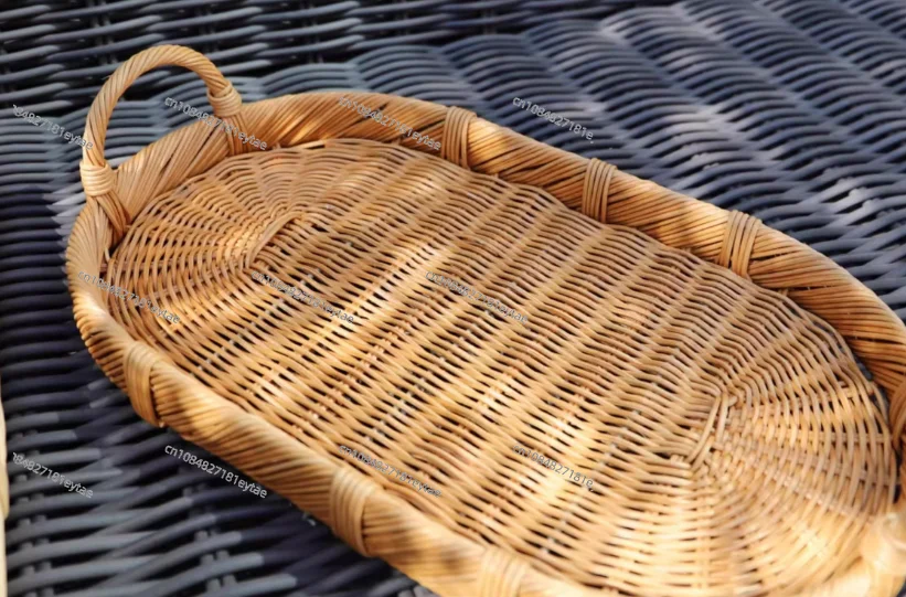 Nampan Dekorasi Rotan, Nampan - Rattan Tray Handle ulasan dan harga