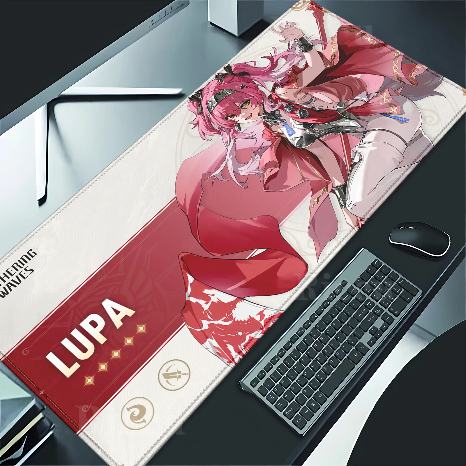 

Коврик для мыши Wuthering Waves Lupa, большой коврик для игрового плеера с героями мультфильмов, коврик для клавиатуры, офисный коврик для учебы, ковер для киберспорта, периферийные устройства для ПК
