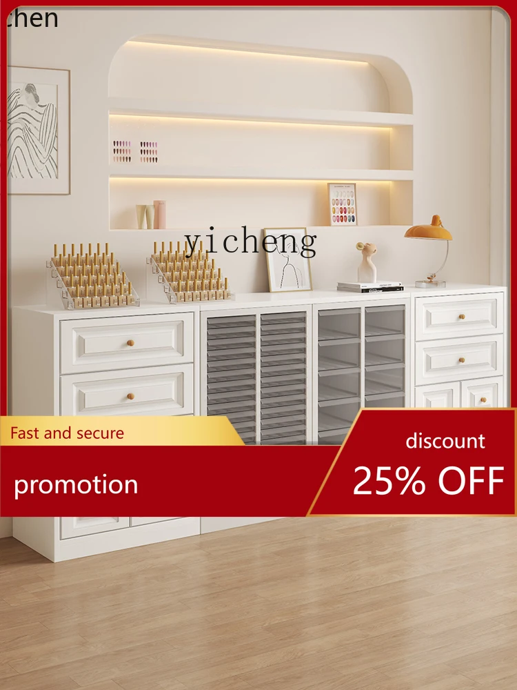 

YFY Nail Display Cabinet Nail Polish Display Cabinet Storage Nail Salon Storage Cabinet Drawer Type