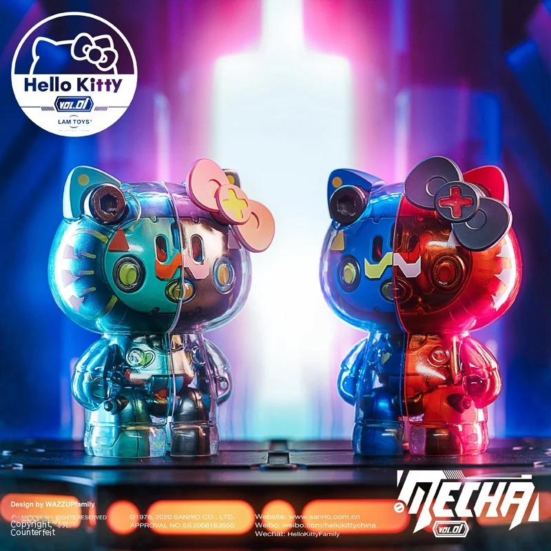 

Sanrio Semi Dissected Mechanical Hellokitty Generation Hidden Doll Figurine Surprise Blind Box Office Desktop Decoration