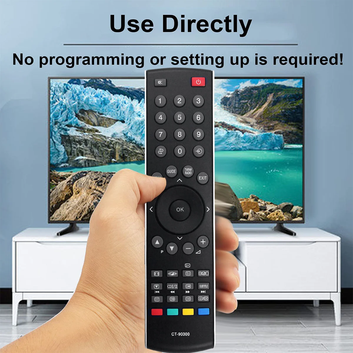 Mando a distancia de repuesto para TV Toshiba REGZA, LCD, HDTV, 42A3030D, 42WLG66, 42A3030DG, 32AV565DBD, 37WLT68G, CT-90300, CT-8003