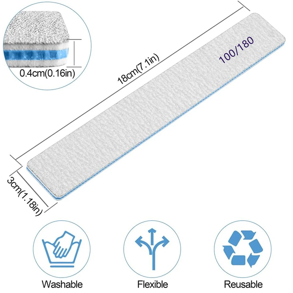 5/50Pcs Manicure Products Reusable Nail Files 100 180 Grit Emery Boards For Nails Strong Sandpaper Nails Art File Salon Home Use