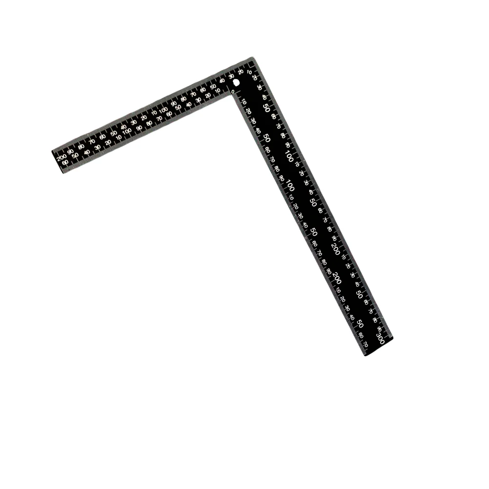 

Black Steel L-square Carpenter's Square Stainless Steel Ruler 90 Degree Angle Measurement Tool for Woodworking DIY Lightweight