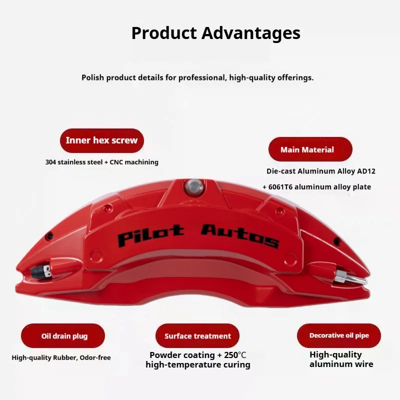 Pilot Autos For Smart Car Brake Caliper Cover Aluminum Alloy kit For Smart Smart1 Smart3 Fortwo Forfour Jeremy