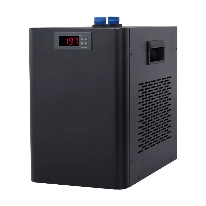 Chiller Mini Aquarium Cooler, 100W Automatic Temperature Control, Home Fish Tank Refrigeration, Compact Water Cooling System